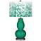 Emerald Mosaic Giclee Double Gourd Table Lamp