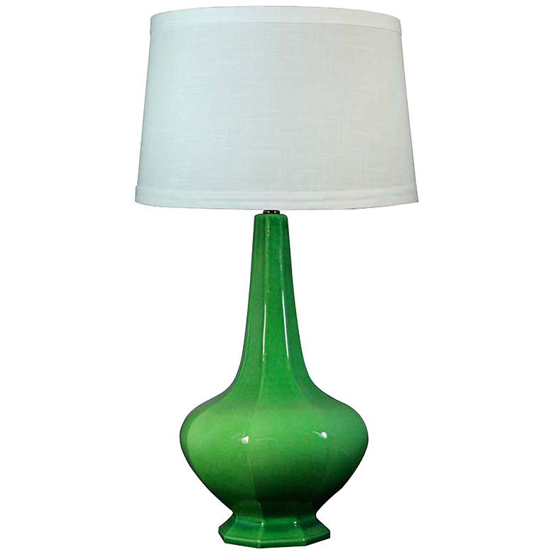Image 1 Emeralda Jewel Green Crackle Ceramic Table Lamp