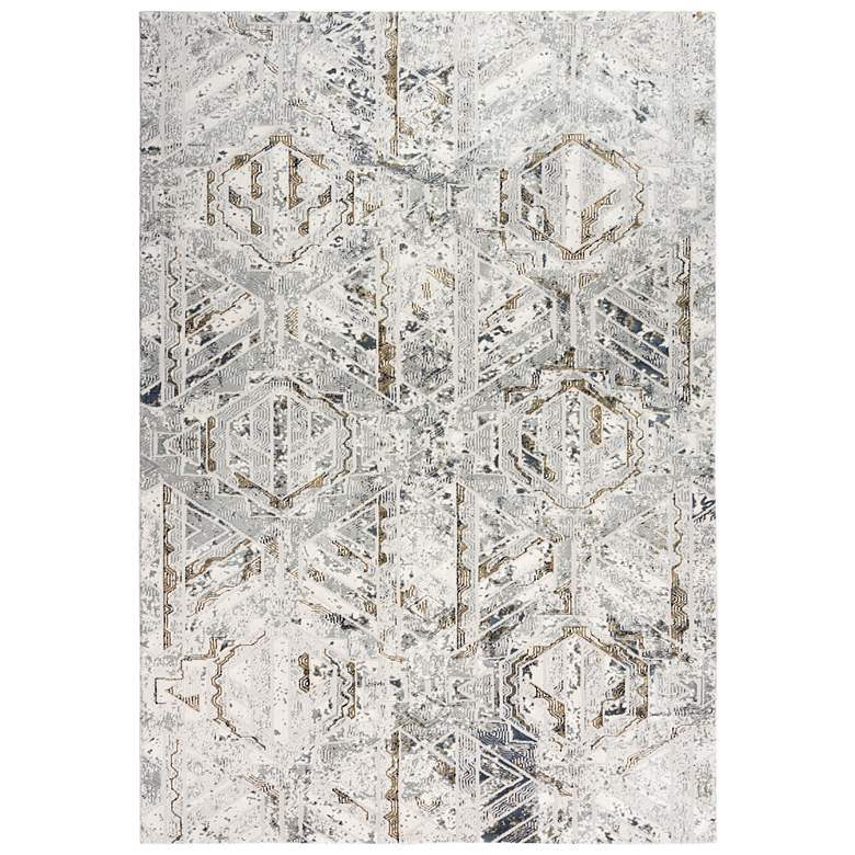 Image 1 Emerge EMG924 5'3"x7'6" Stone and Beige Diamond Area Rug