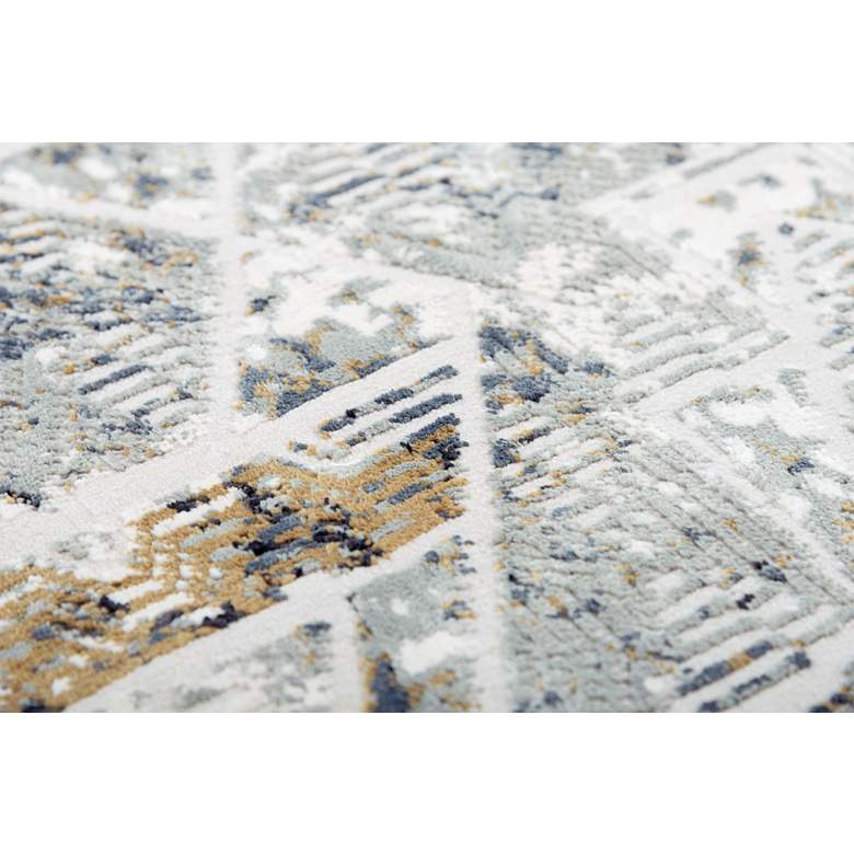 Image 2 Emerge EMG924 5'3"x7'6" Stone and Beige Diamond Area Rug more views