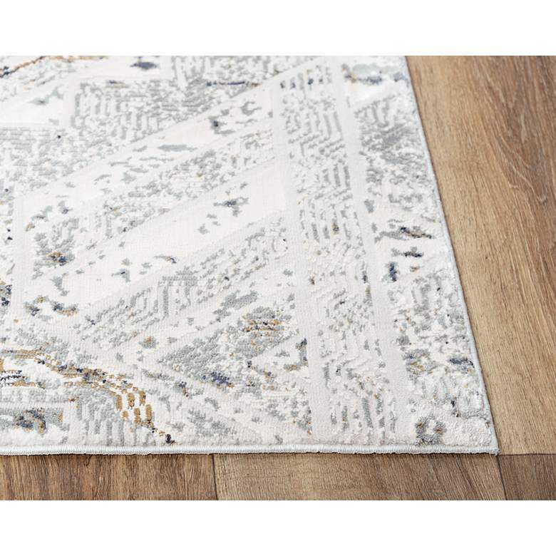 Image 3 Emerge EMG924 5'3"x7'6" Stone and Beige Diamond Area Rug more views
