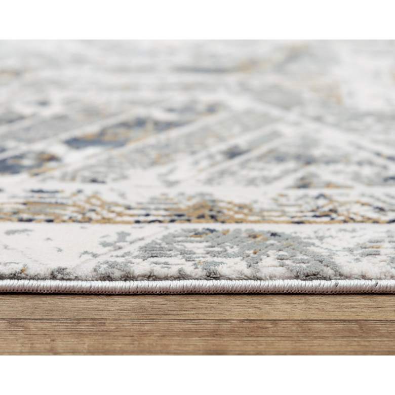 Image 4 Emerge EMG924 5'3"x7'6" Stone and Beige Diamond Area Rug more views