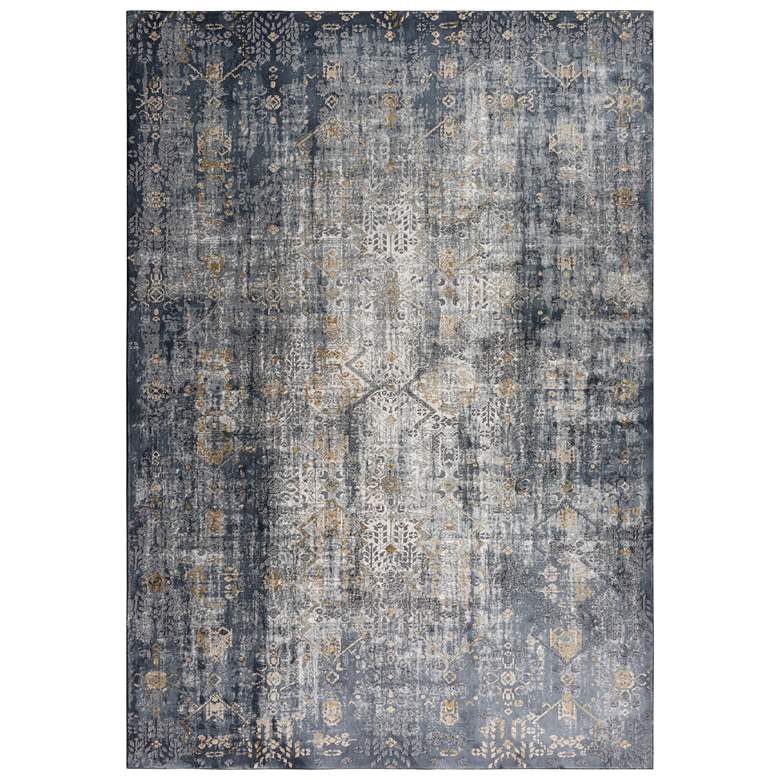 Image 2 Emerge EMG925 5'3"x7'6" Gold and Charcoal Diamond Area Ru