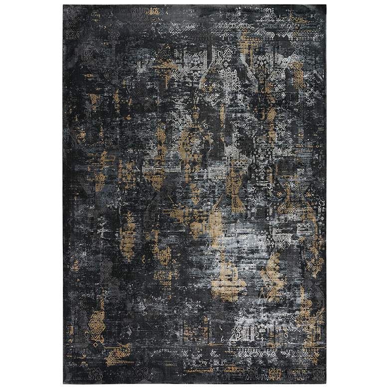 Image 2 Emerge EMG928 5&#39;3 inchx7&#39;6 inch Black and Gold Rectangular Area R