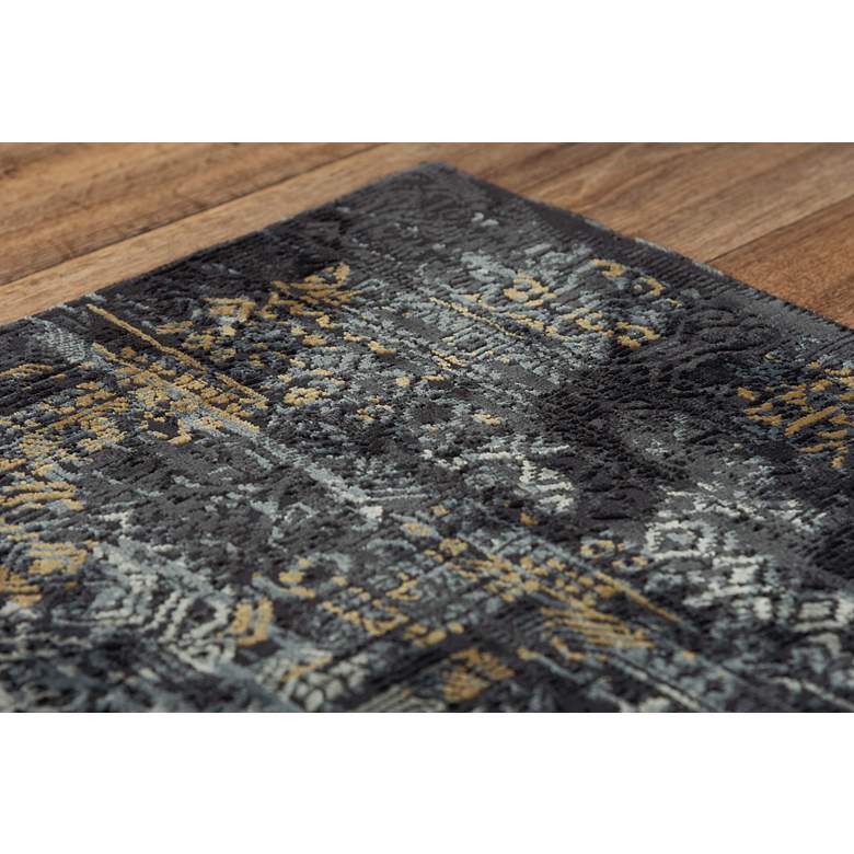 Image 4 Emerge EMG928 5'3"x7'6" Black and Gold Rectangular Area R more views