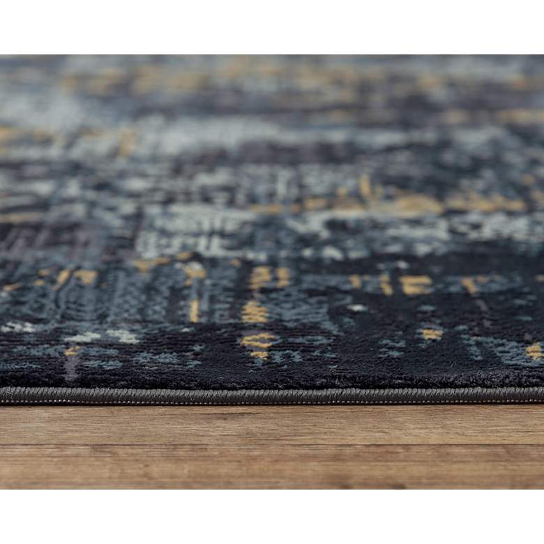 Image 5 Emerge EMG928 5'3"x7'6" Black and Gold Rectangular Area R more views