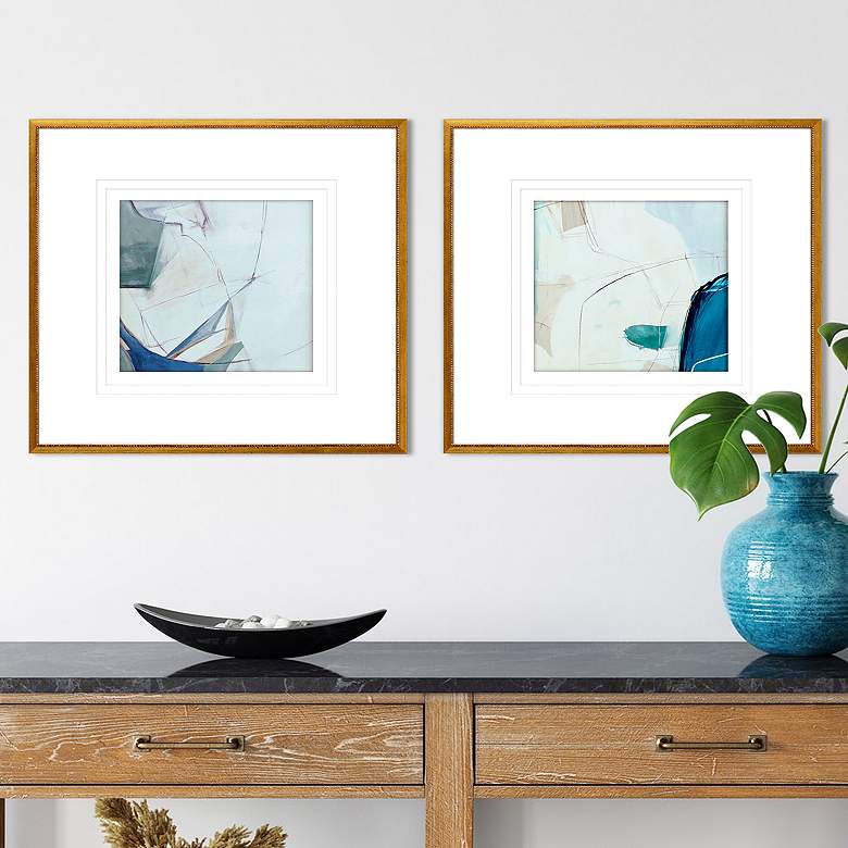 Image 2 Emerging 25"W x 25"H Framed Art Set of 2