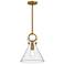 Emerson 10 1/2" Wide Aged Gold Cone Mini Pendant