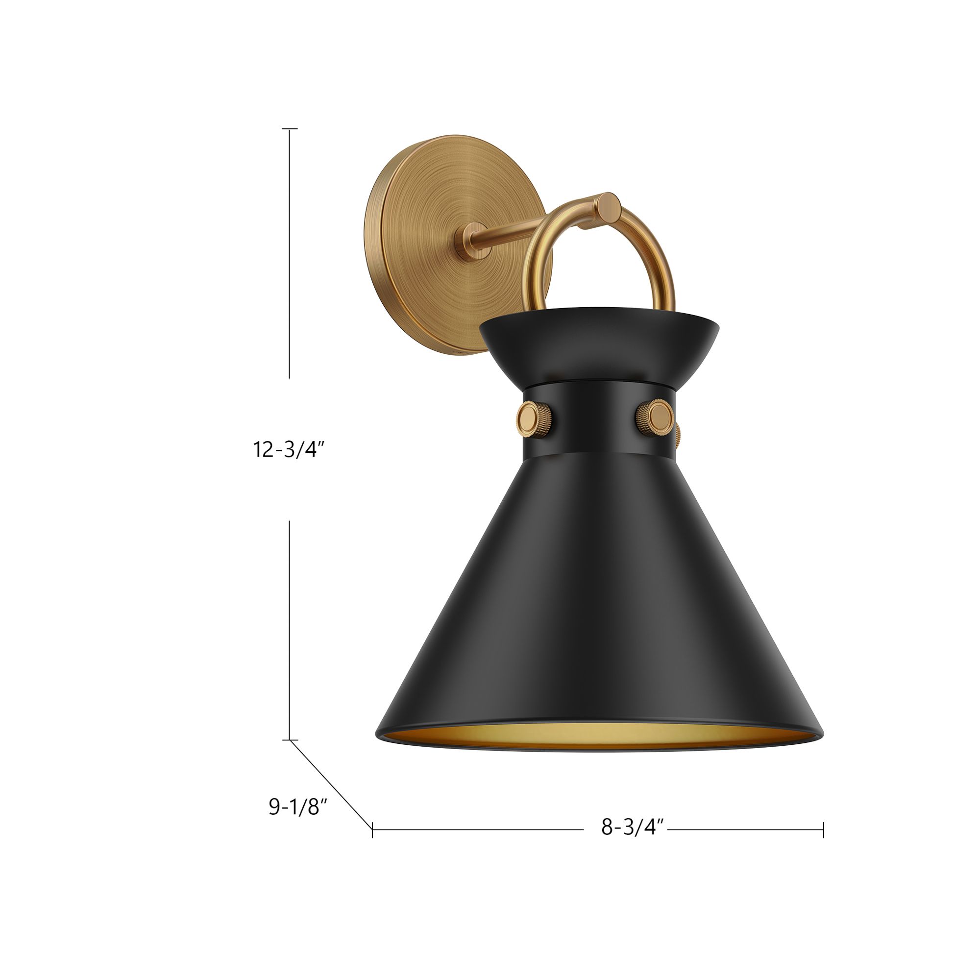 Image 6 Emerson 12 3/4" High Aged Gold Wall Sconce more views