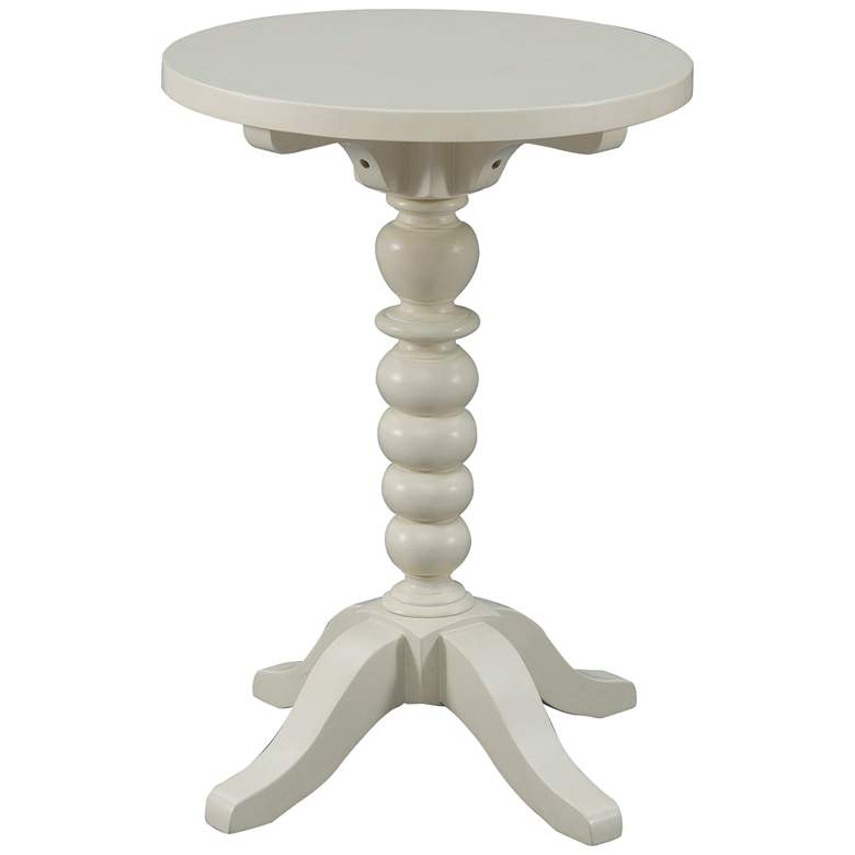 Image 1 Emerson 18 inch Wide Soft White Finish Round Chairside Table
