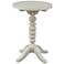 Emerson 18" Wide Soft White Finish Round Chairside Table