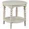 Emerson 26" Wide Soft White Finish Round End Table