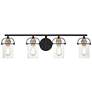 Emerson 33.5" Wide Matte Black and Gold Bath Light by Quoizel in scene