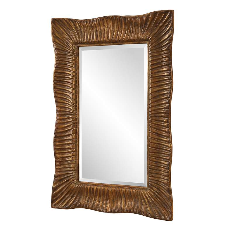 Image 5 Emerson 36 1/4" x 51" Antiqued Gold Leaf Wall Mirror more views