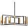 Emerson 37"W Black and Brass Kitchen Island Light Pendant