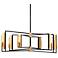 Emerson 37"W Black and Brass Kitchen Island Light Pendant