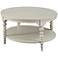 Emerson 38" Wide Soft White Finish Round Cocktail Table