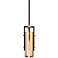 Emerson 5" Wide Carbide Black and Brushed Brass Mini Pendant