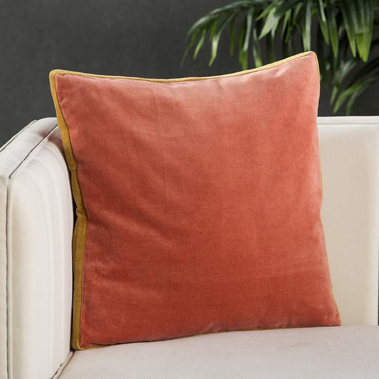 Image 1 Emerson Bryn Pink Solid 18" Square Throw Pillow