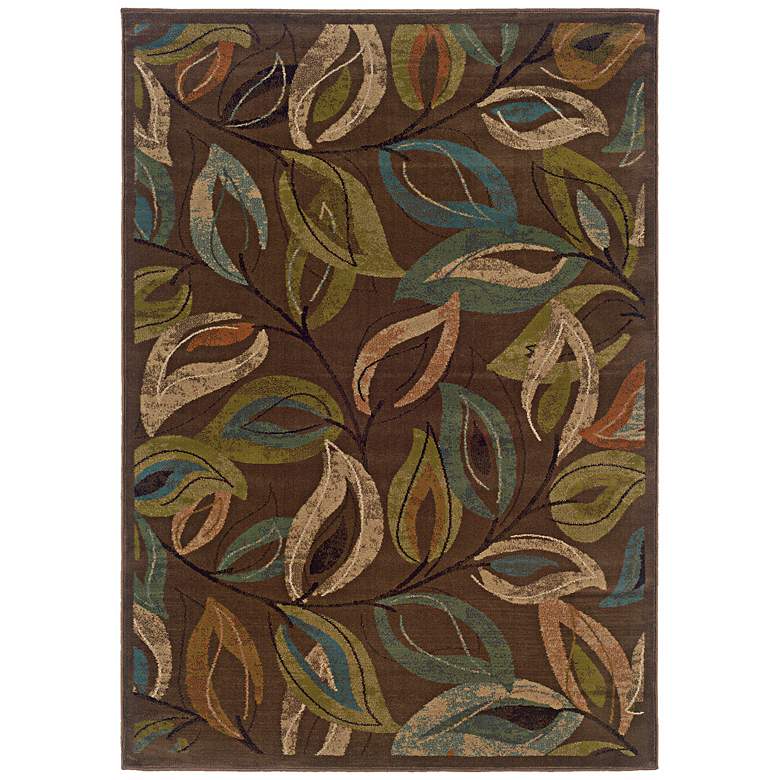 Image 1 Emerson Collection Leaves 5&#39;x7&#39;6 inch Area Rug