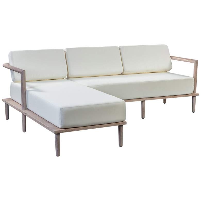 Image 1 Emerson Cream Fabric Outdoor Left Arm Facing Sectional