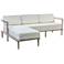 Emerson Cream Fabric Outdoor Left Arm Facing Sectional