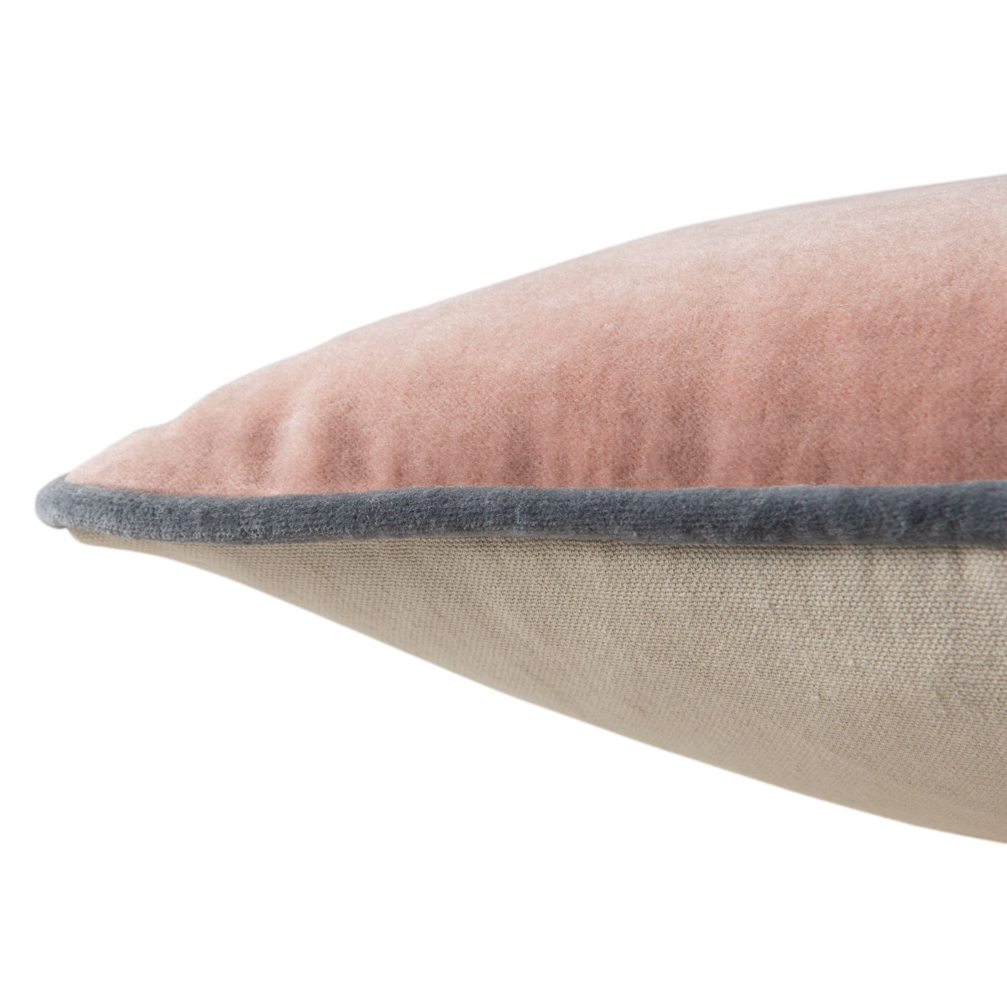 Emerson Lyla Blush and Cream 21"x13" Lumbar Throw Pillow 734M1