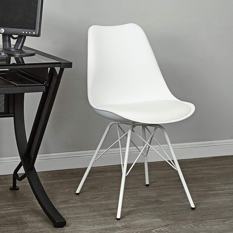 Image 1 Emerson White Armless Side Chair