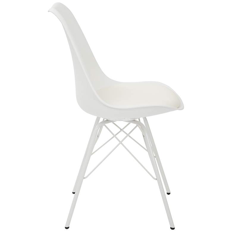 Image 3 Emerson White Armless Side Chair more views