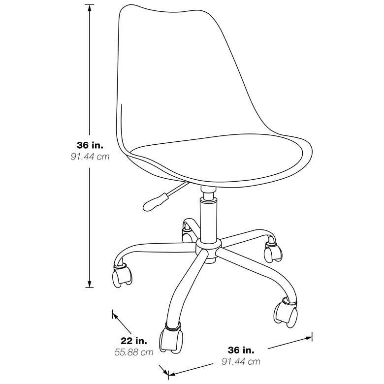 Image 5 Emerson White Armless Side Chair more views