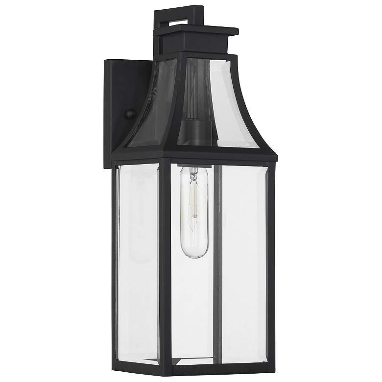 Image 2 Emery 1-Light Outdoor Wall Lantern in Matte Black more views