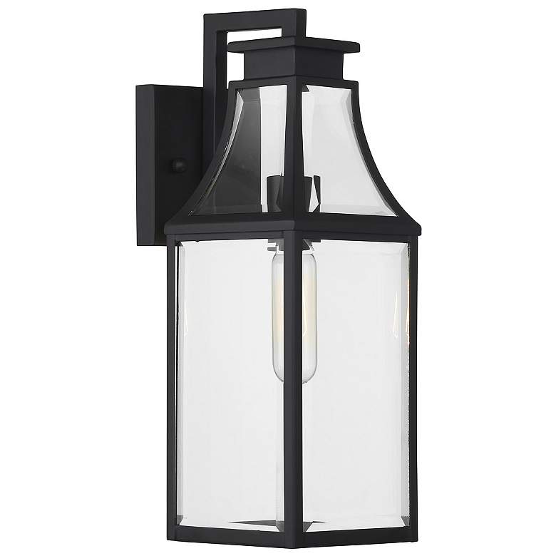 Image 4 Emery 1-Light Outdoor Wall Lantern in Matte Black more views