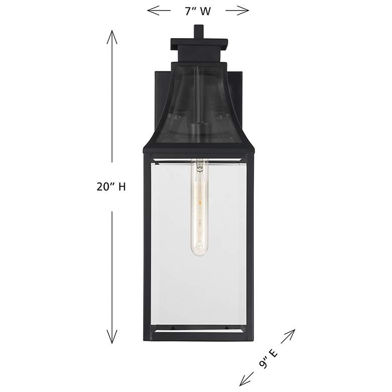 Image 6 Emery 1-Light Outdoor Wall Lantern in Matte Black more views