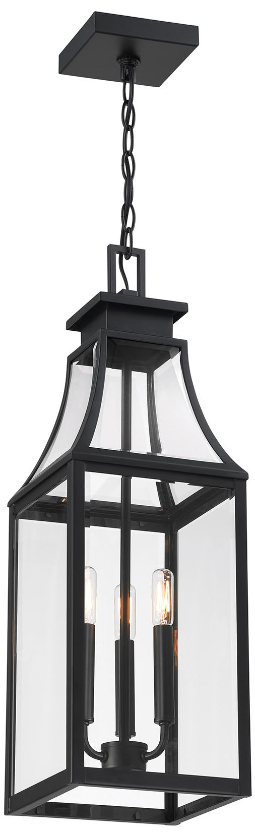 Image 3 Emery 26" High Matte Black 3-Light Outdoor Hanging Light more views