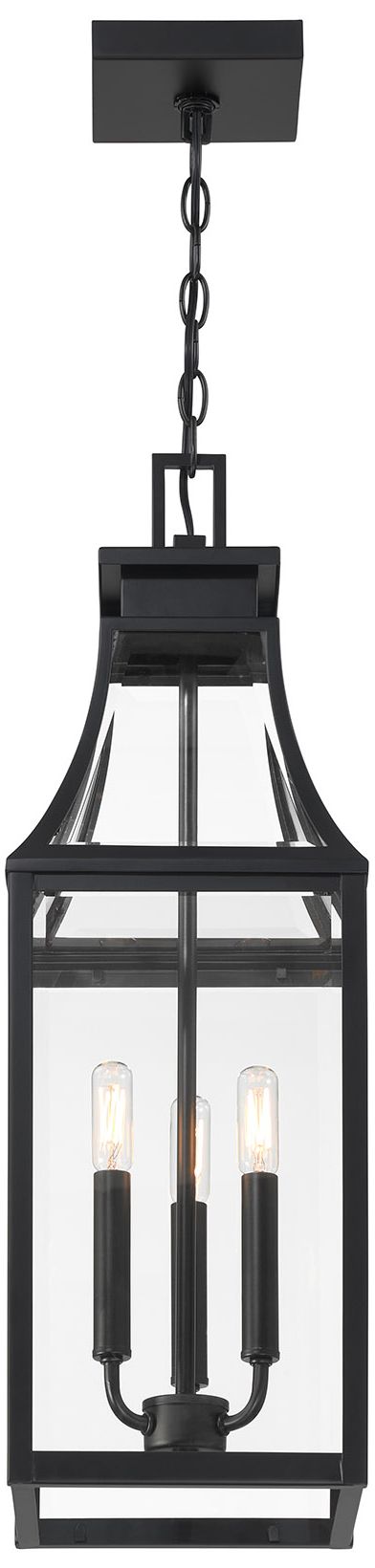 Image 5 Emery 26" High Matte Black 3-Light Outdoor Hanging Light more views