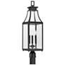 1_Emery 29 1/4" High Matte Black 3-Light Outdoor Post Light