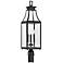 Emery 29 1/4" High Matte Black 3-Light Outdoor Post Light