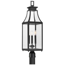 Emery 29 1/4" High Matte Black 3-Light Outdoor Post Light