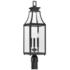 Emery 29 1/4" High Matte Black 3-Light Outdoor Post Light