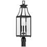 2_Emery 29 1/4" High Matte Black 3-Light Outdoor Post Light more views