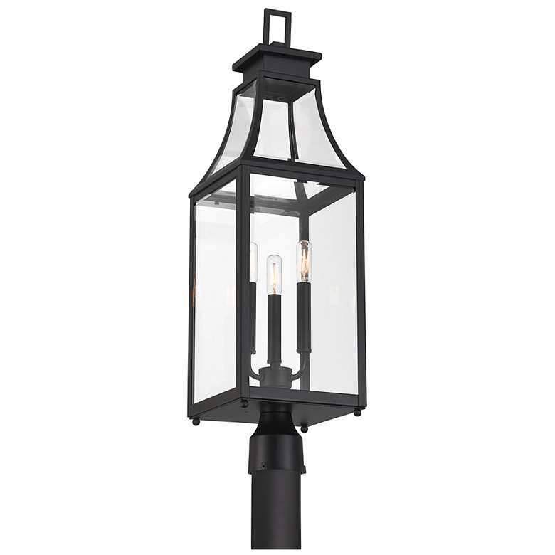 Image 3 Emery 29 1/4" High Matte Black 3-Light Outdoor Post Light more views
