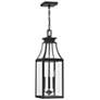2_Emery 3-Light Outdoor Hanging Lantern in Matte Black more views