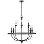 1_Emery 33 1/2" Wide Matte Black 8-Light Chandelier