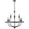 Emery 33 1/2" Wide Matte Black 8-Light Chandelier