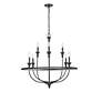 2_Emery 33 1/2" Wide Matte Black 8-Light Chandelier more views
