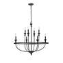3_Emery 33 1/2" Wide Matte Black 8-Light Chandelier more views