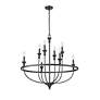 4_Emery 33 1/2" Wide Matte Black 8-Light Chandelier more views