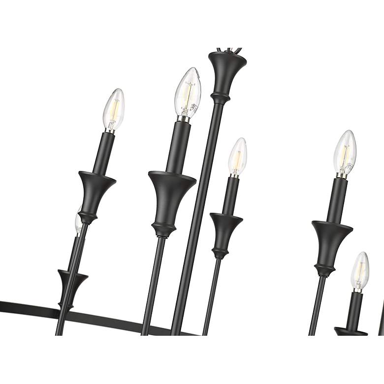 Image 6 Emery 33 1/2" Wide Matte Black 8-Light Chandelier more views