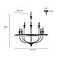 7_Emery 33 1/2" Wide Matte Black 8-Light Chandelier more views