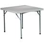 Emery 36" Wide Light Gray Square Outdoor Folding Table